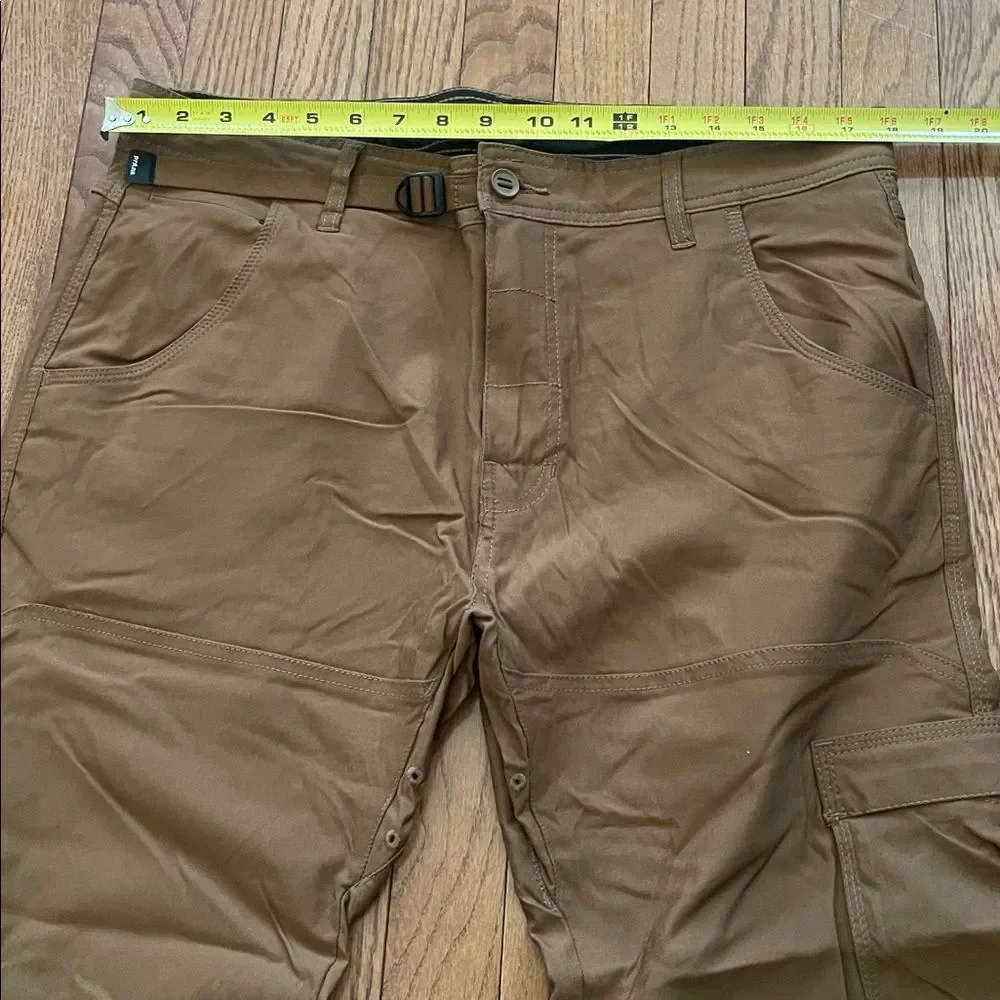Prana Tan Cargo Slim Fit Pants Men’s Sz 36/30 - Picture 5 of 15